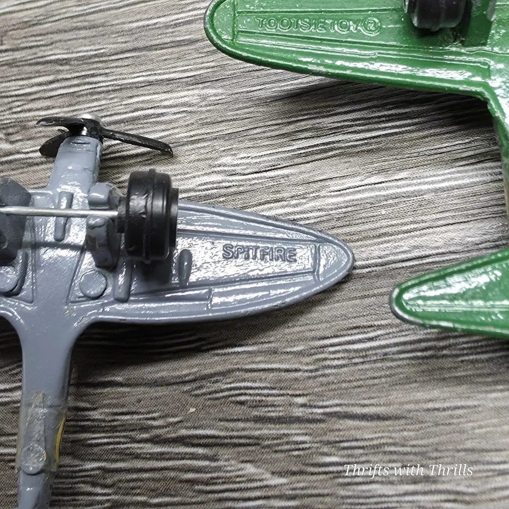 Vintage‎ Mini Diecast Planes By Tooties Toy - SPITFIRE & ZERO War Planes